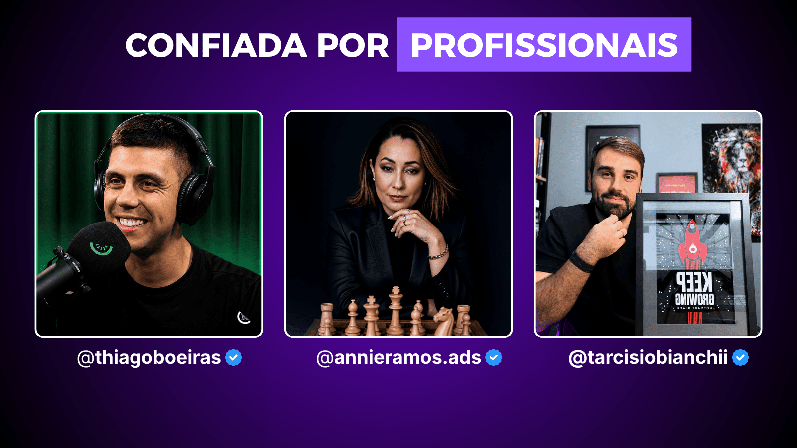 Confiada por profissionais