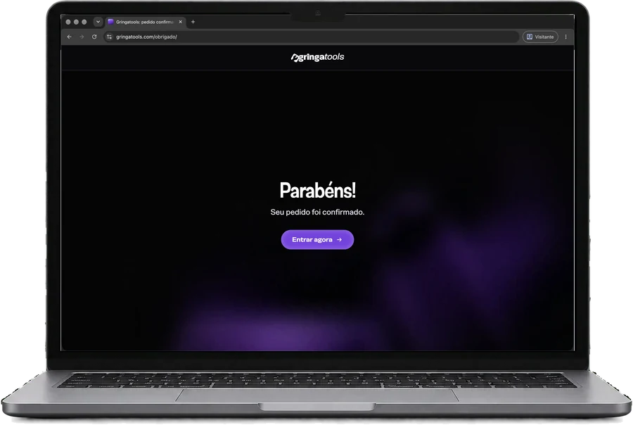 Página de pedido confirmado da Gringatools