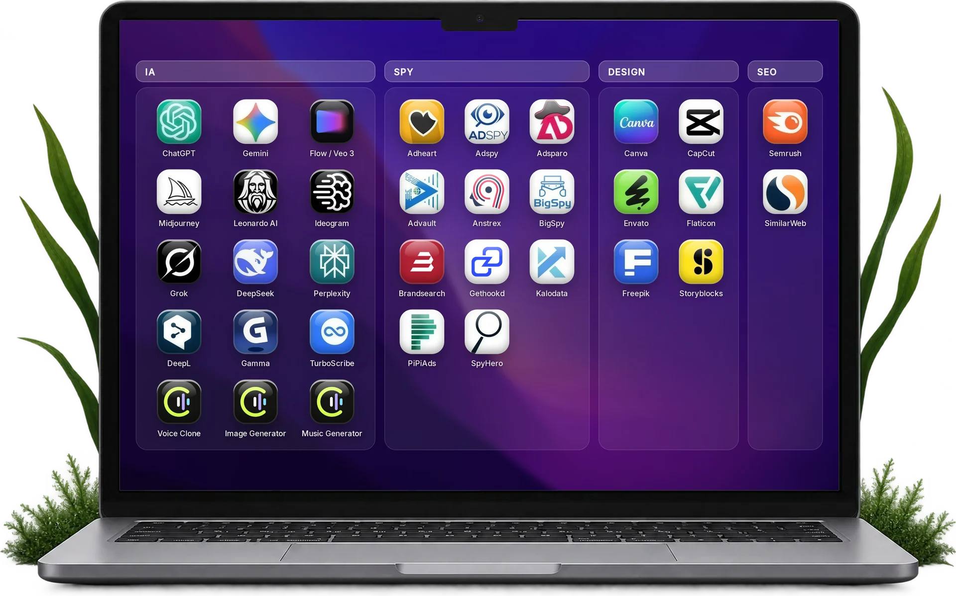 Notebook mostrando as ferramentas da Gringatools