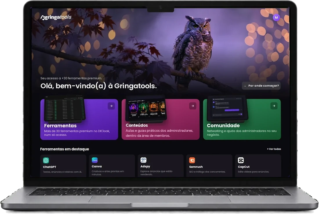 Notebook apagado, sem acesso à Gringatools